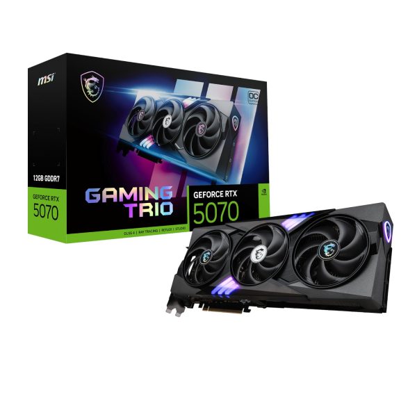 MSI GeForce RTX 5070 GAMING TRIO OC 12GB Graphics Card â€“ Black