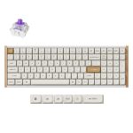 Keychron K4 HE 96% Magnetic Switch Hot-Swap RGB Wireless Keyboard â€“ White (Wood + Aluminium)