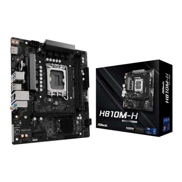 ASRock H810M-H Intel LGA1851 Micro ATX Motherboard - Black