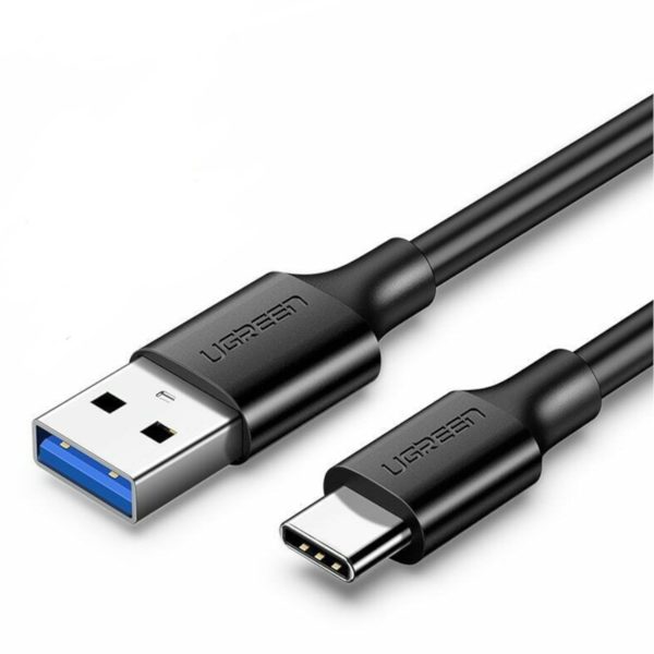UGreen Type-C to USB 3.0 Cable 1m â€“ Fast Charging 3A, 5Gbps Sync â€“ Black
