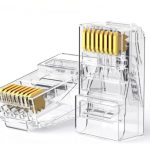 UGreen Cat6 RJ45 Modular Plugs (50 Pcs)â€“Transparent with Gold Contacts