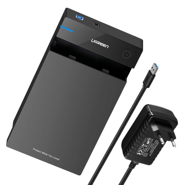 UGreen 3.5" SATA Hard Drive USB 3.0 Enclosure 5Gbps â€“ Black