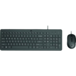 HP 150 Wired Mouse and Keyboard Combo Set English - Black