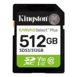 Kingston 512GB SDXC Canvas Select Plus Gen3 150MB/s C10 UHS-I U3 V30
